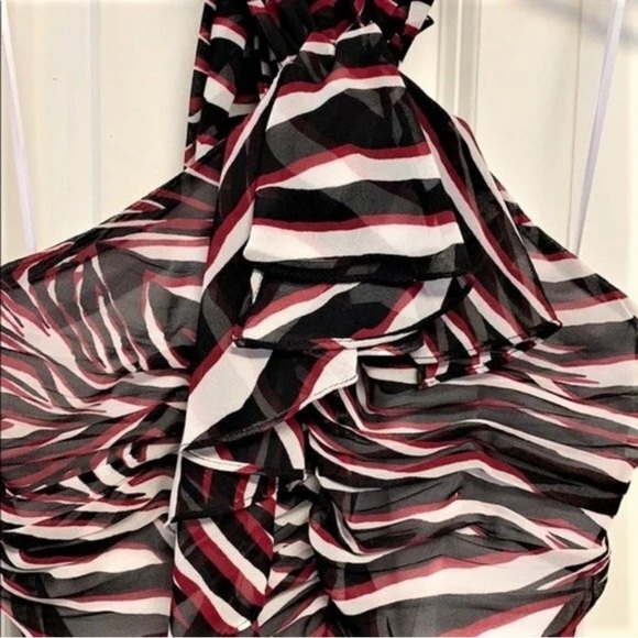 Small Halter Top from EXPRESS Stylish Halter Neck Ruched - Black, White, and Red - Picture 5 of 8